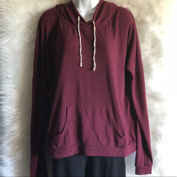 Brandy Melville Other - Brandy Melville Maroon Hoodie
